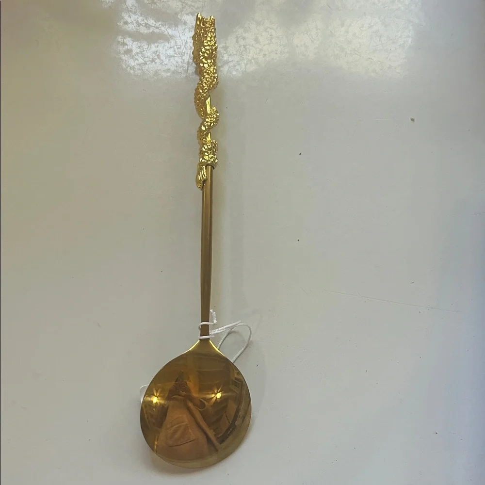 Williams Sonoma Gold Ladle with Dragon Accent
